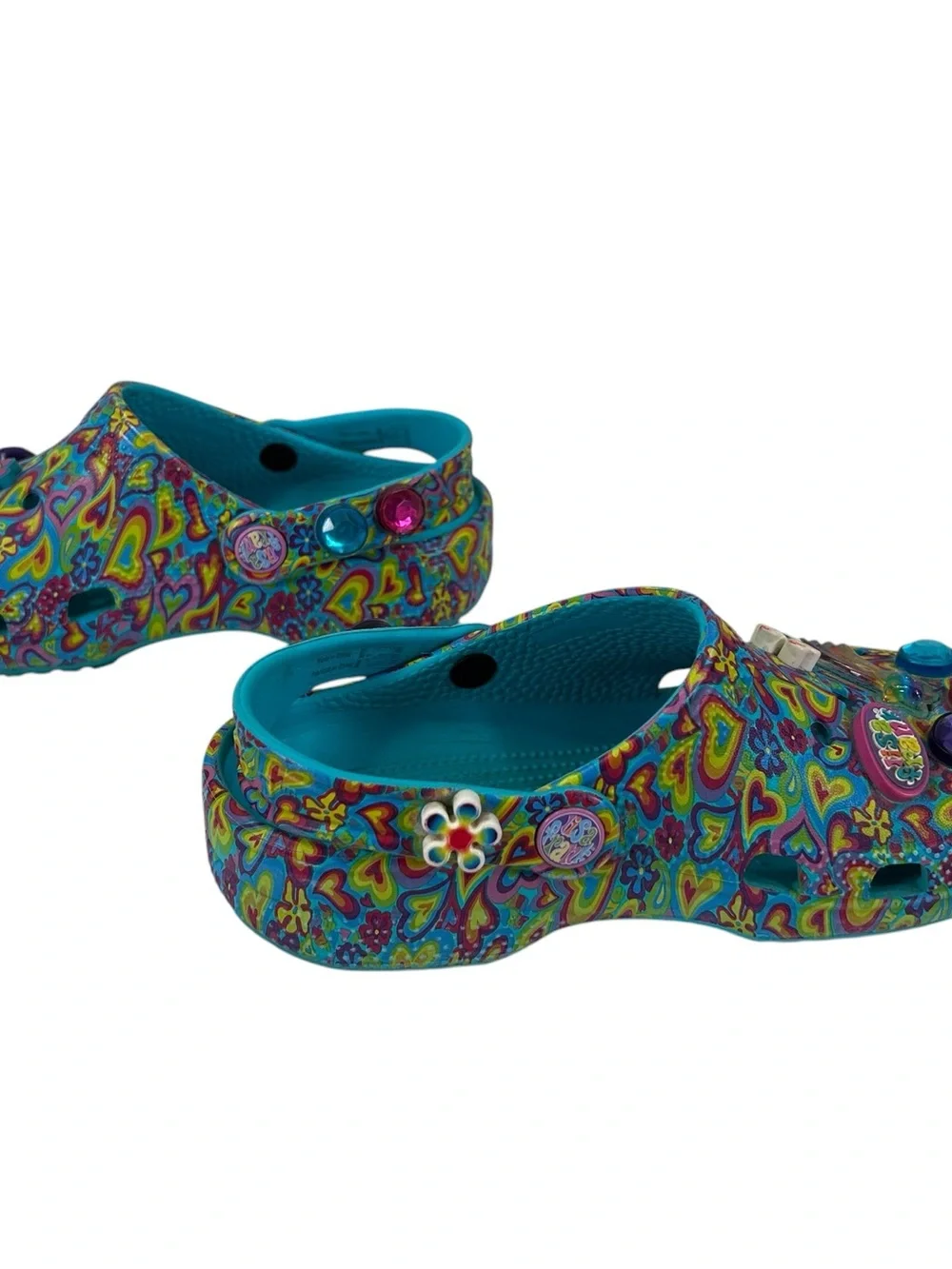 Crocs x Lisa Frank Classic Clog Kids J1 Rainbow Psychedelic Jibbitz 2022